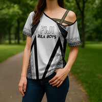 Custom Bula Fiji Football Cross Shoulder Shirt Go Champions - Polynesian Pride