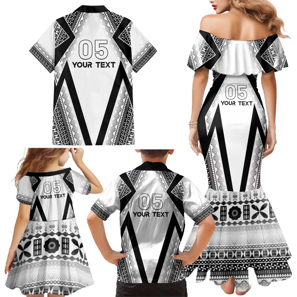 Custom Bula Fiji Football Family Matching Mermaid Dress and Hawaiian Shirt Go Champions LT05 - Polynesian Pride