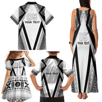 Custom Bula Fiji Football Family Matching Tank Maxi Dress and Hawaiian Shirt Go Champions LT05 - Polynesian Pride