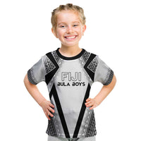 Custom Bula Fiji Football Kid T Shirt Go Champions - Polynesian Pride