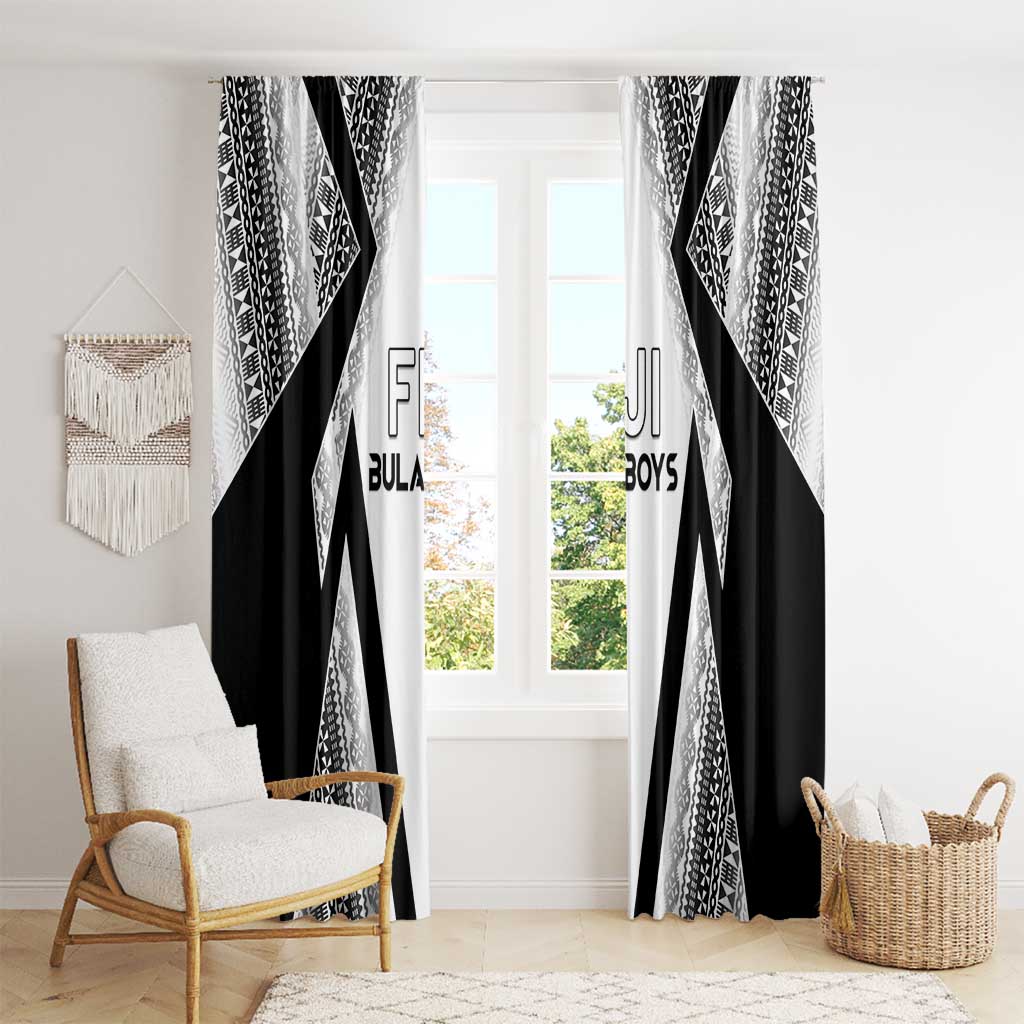 Bula Fiji Football Window Curtain Go Champions - Polynesian Pride