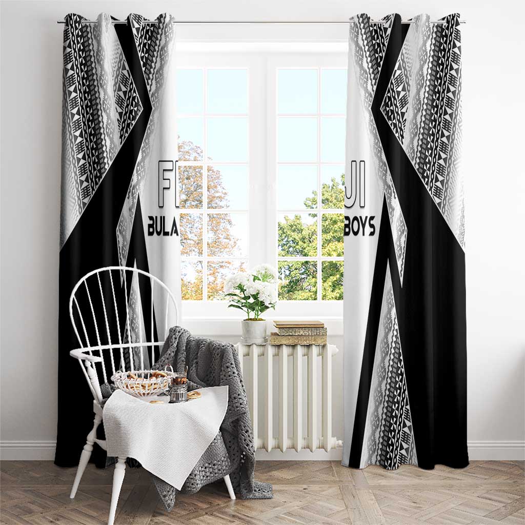 Bula Fiji Football Window Curtain Go Champions - Polynesian Pride