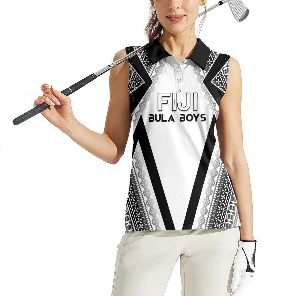 Custom Bula Fiji Football Women Sleeveless Polo Shirt Go Champions LT05 - Polynesian Pride