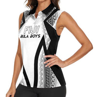 Custom Bula Fiji Football Women Sleeveless Polo Shirt Go Champions LT05 - Polynesian Pride