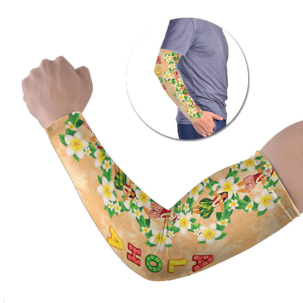 Aloha Hawaii Chilly Christmas Arm Sleeves Tropical Vibes
