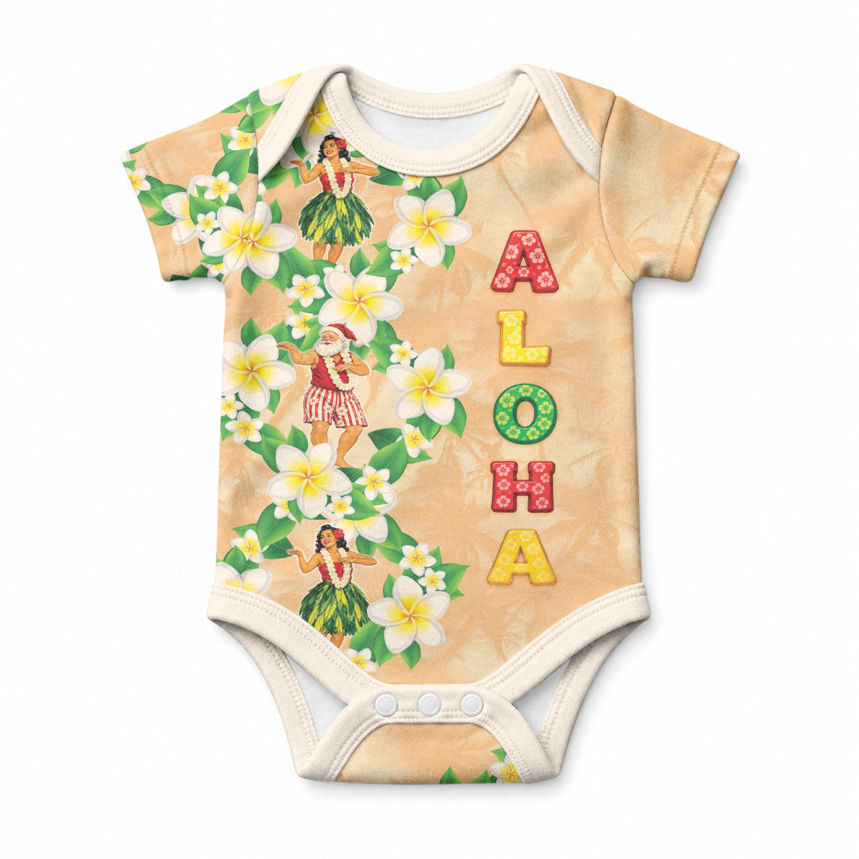 Aloha Hawaii Chilly Christmas Baby Onesie Tropical Vibes