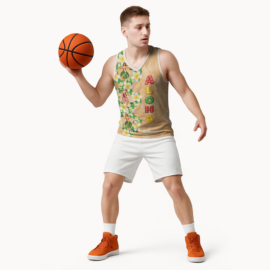 Aloha Hawaii Chilly Christmas Basketball Jersey Tropical Vibes