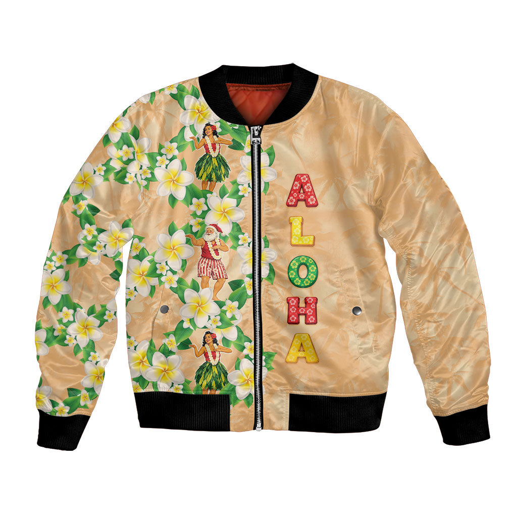 Aloha Hawaii Chilly Christmas Bomber Jacket Tropical Vibes