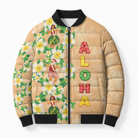 Aloha Hawaii Chilly Christmas Bomber Puffer Jacket Tropical Vibes