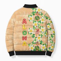 Aloha Hawaii Chilly Christmas Bomber Puffer Jacket Tropical Vibes