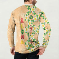 Aloha Hawaii Chilly Christmas Button Sweatshirt Tropical Vibes