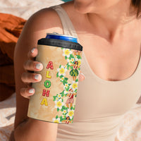 Aloha Hawaii Chilly Christmas 4 in 1 Can Cooler Tumbler Tropical Vibes