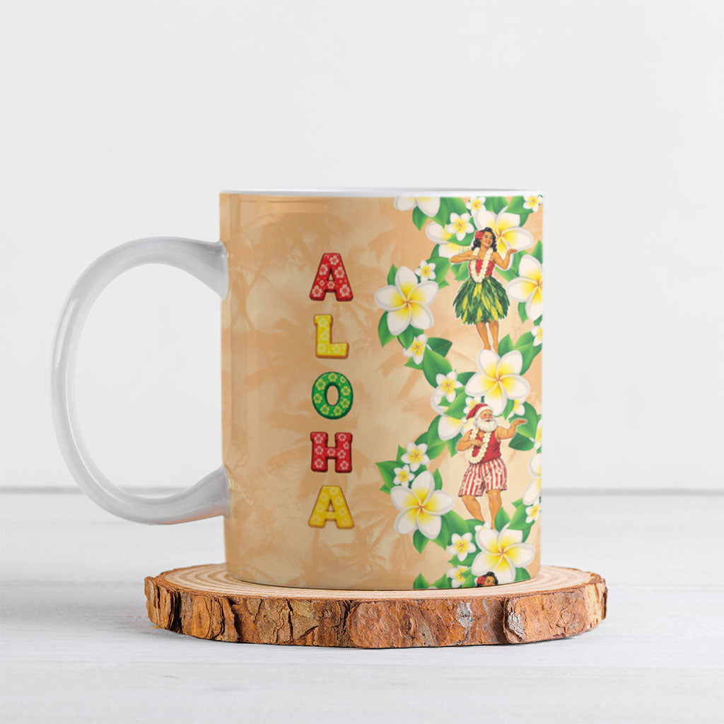 Aloha Hawaii Chilly Christmas Ceramic Mug Tropical Vibes