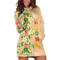 Aloha Hawaii Chilly Christmas Hoodie Dress Tropical Vibes
