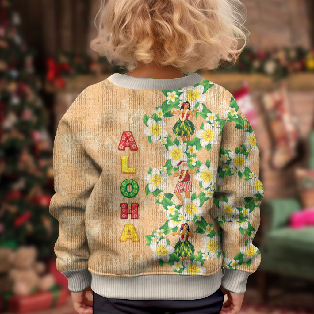 Aloha Hawaii Chilly Christmas Kid Ugly Christmas Sweater Tropical Vibes LT05 - Polynesian Pride