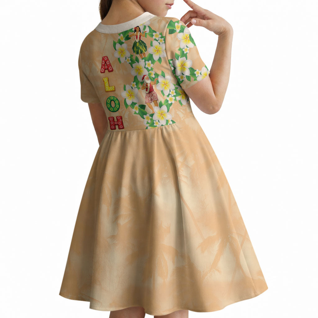 Aloha Hawaii Chilly Christmas Kid Short Sleeve Dress Tropical Vibes
