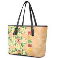 Aloha Hawaii Chilly Christmas Leather Tote Bag Tropical Vibes