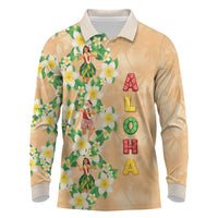 Aloha Hawaii Chilly Christmas Long Sleeve Polo Shirt Tropical Vibes