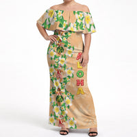 Aloha Hawaii Chilly Christmas Off Shoulder Maxi Dress Tropical Vibes