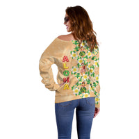 Aloha Hawaii Chilly Christmas Off Shoulder Sweater Tropical Vibes