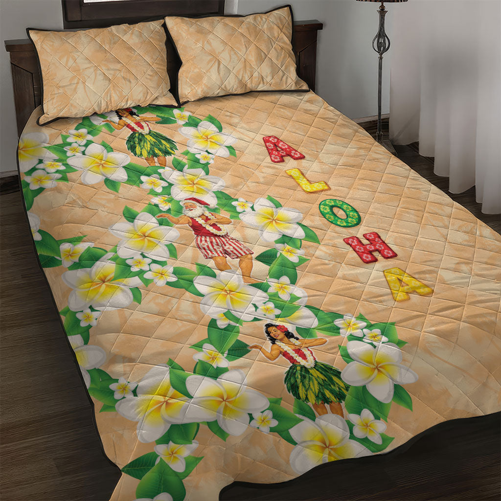 Aloha Hawaii Chilly Christmas Quilt Bed Set Tropical Vibes