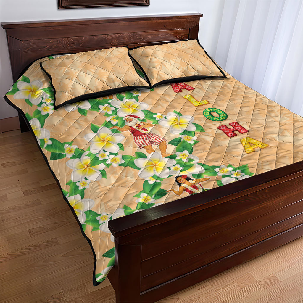 Aloha Hawaii Chilly Christmas Quilt Bed Set Tropical Vibes