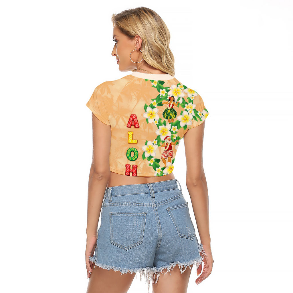 Aloha Hawaii Chilly Christmas Raglan Cropped T Shirt Tropical Vibes
