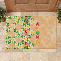 Aloha Hawaii Chilly Christmas Rubber Doormat Tropical Vibes