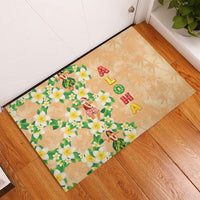 Aloha Hawaii Chilly Christmas Rubber Doormat Tropical Vibes