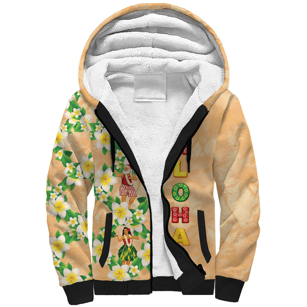 Aloha Hawaii Chilly Christmas Sherpa Hoodie Tropical Vibes