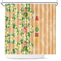 Aloha Hawaii Chilly Christmas Shower Curtain Tropical Vibes
