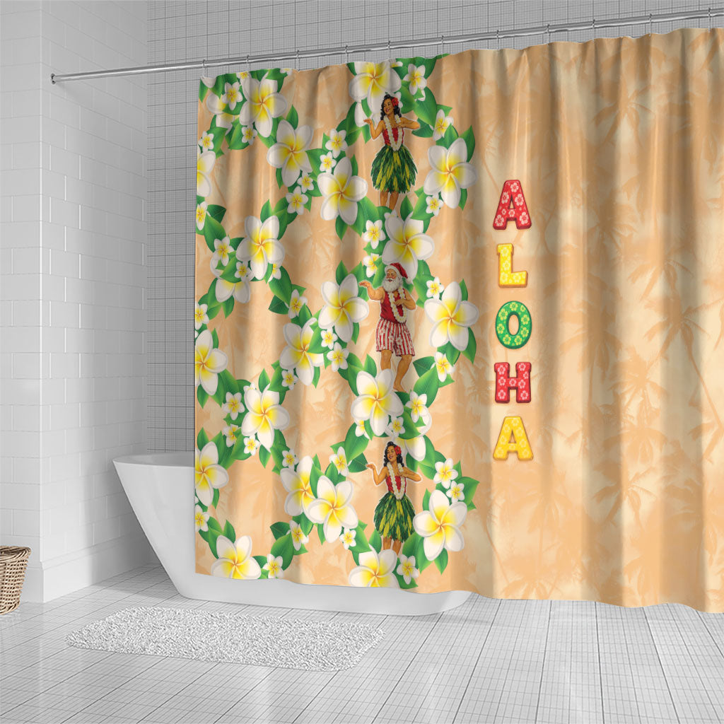 Aloha Hawaii Chilly Christmas Shower Curtain Tropical Vibes