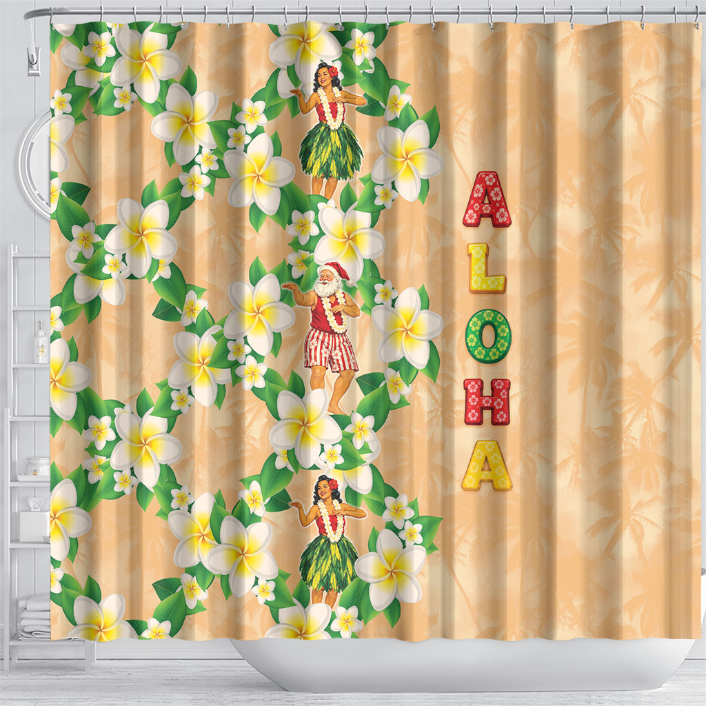 Aloha Hawaii Chilly Christmas Shower Curtain Tropical Vibes