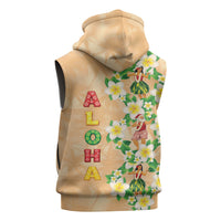 Aloha Hawaii Chilly Christmas Sleeveless Zip Hoodie Tropical Vibes