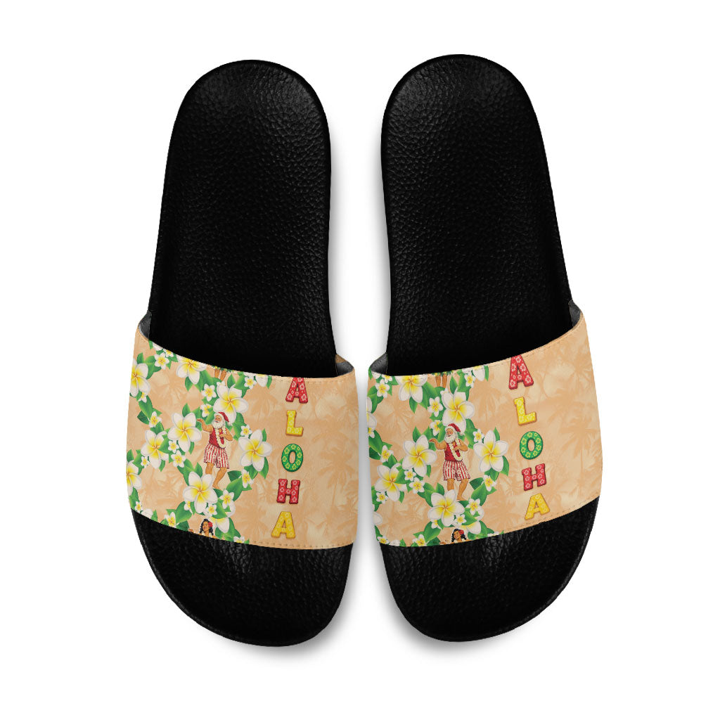 Aloha Hawaii Chilly Christmas Slide Sandals Tropical Vibes