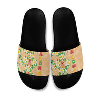 Aloha Hawaii Chilly Christmas Slide Sandals Tropical Vibes
