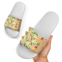 Aloha Hawaii Chilly Christmas Slide Sandals Tropical Vibes