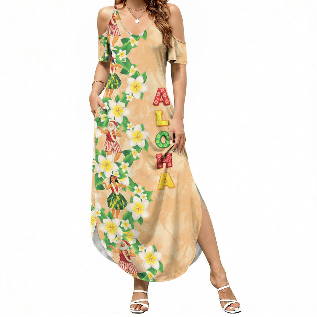 Aloha Hawaii Chilly Christmas Summer Maxi Dress Tropical Vibes