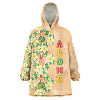 Aloha Hawaii Chilly Christmas Wearable Blanket Hoodie Tropical Vibes