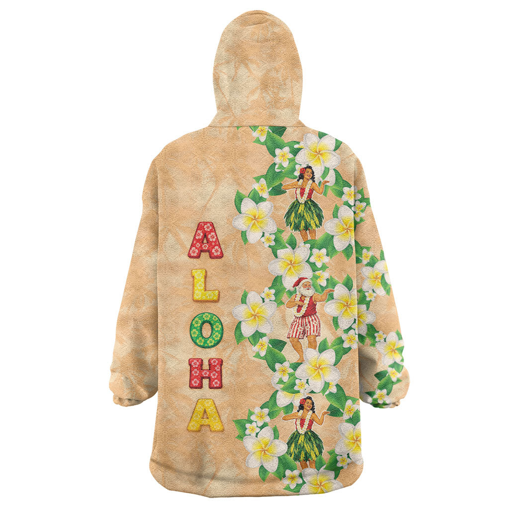 Aloha Hawaii Chilly Christmas Wearable Blanket Hoodie Tropical Vibes