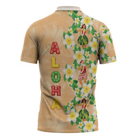 Aloha Hawaii Chilly Christmas Zipper Polo Shirt Tropical Vibes