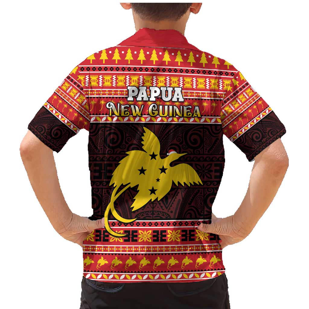Papua New Guinea Christmas Family Matching Mermaid Dress and Hawaiian Shirt Santa Raggiana LT05 - Polynesian Pride