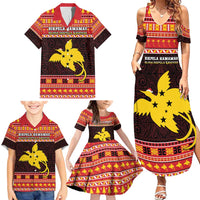 Papua New Guinea Christmas Family Matching Summer Maxi Dress and Hawaiian Shirt Santa Raggiana LT05 - Polynesian Pride