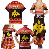 Papua New Guinea Christmas Family Matching Summer Maxi Dress and Hawaiian Shirt Santa Raggiana LT05 - Polynesian Pride