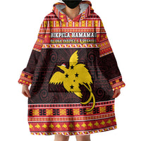 Papua New Guinea Christmas Wearable Blanket Hoodie Santa Raggiana LT05 - Polynesian Pride