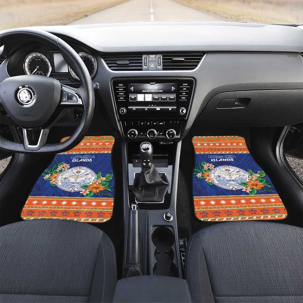 Marshall Islands Christmas Car Mats Marshallese Seal Meddi Kirijmoj