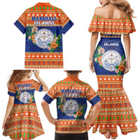 Marshall Islands Christmas Family Matching Mermaid Dress and Hawaiian Shirt Marshallese Seal Meddi Kirijmoj LT05 - Polynesian Pride