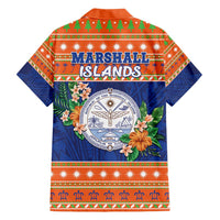 Marshall Islands Christmas Family Matching Summer Maxi Dress and Hawaiian Shirt Marshallese Seal Meddi Kirijmoj LT05 - Polynesian Pride