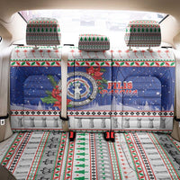 Northern Mariana Islands Christmas Back Car Seat Cover Poinsettia Filis Pasgua LT05 - Polynesian Pride