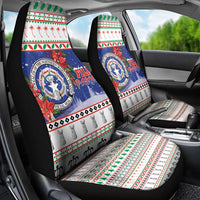 Northern Mariana Islands Christmas Car Seat Cover Poinsettia Filis Pasgua LT05 - Polynesian Pride
